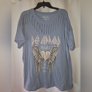 Torrid Light Blue Def Leppard Graphic Tee